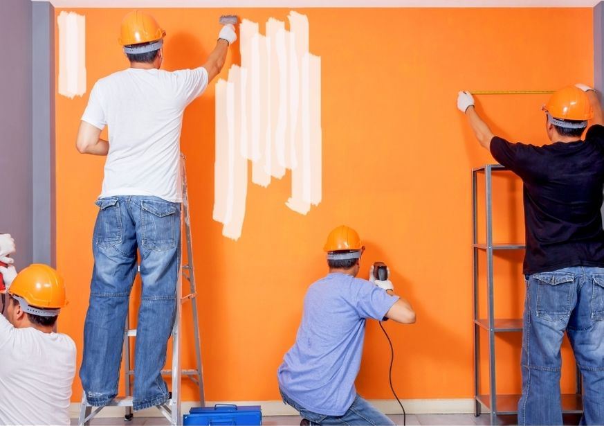 Picture of Pretoria East Handyman - Painting of interior, exterior, precast or boundary walls, paint, removal - Picture of workers painting and working on interior walls