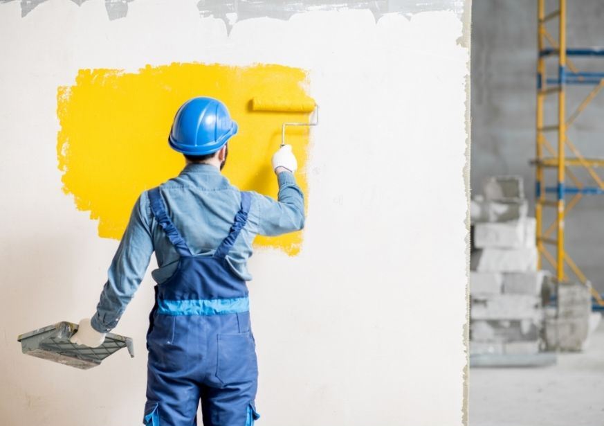 Picture of Pretoria East Handyman - Painting of interior, exterior, precast or boundary walls, paint, removal  - Painting interion wall yellow